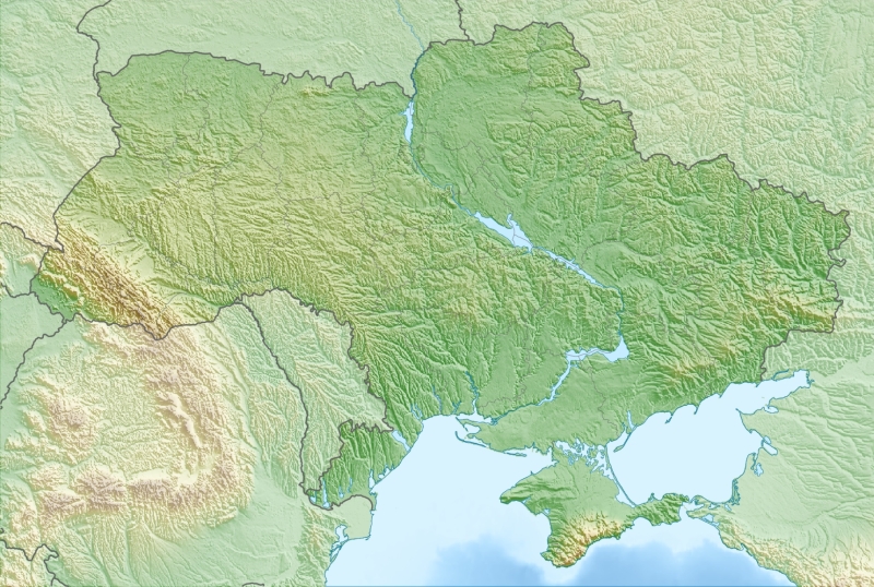 Детальная карта рельефа Украины 1720x1157