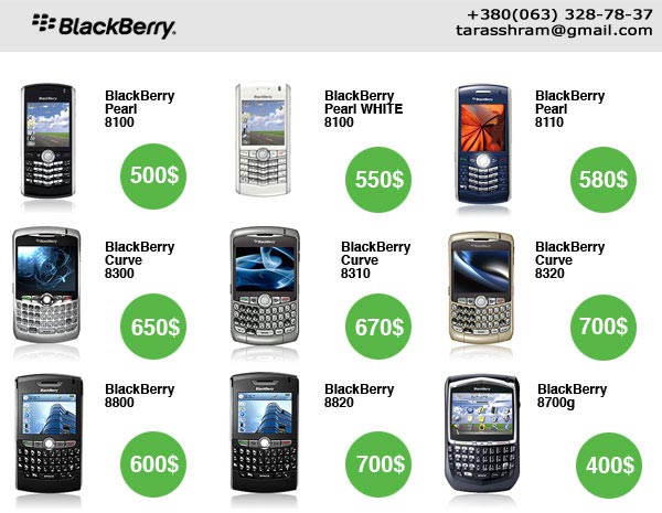 BlackBerry all models